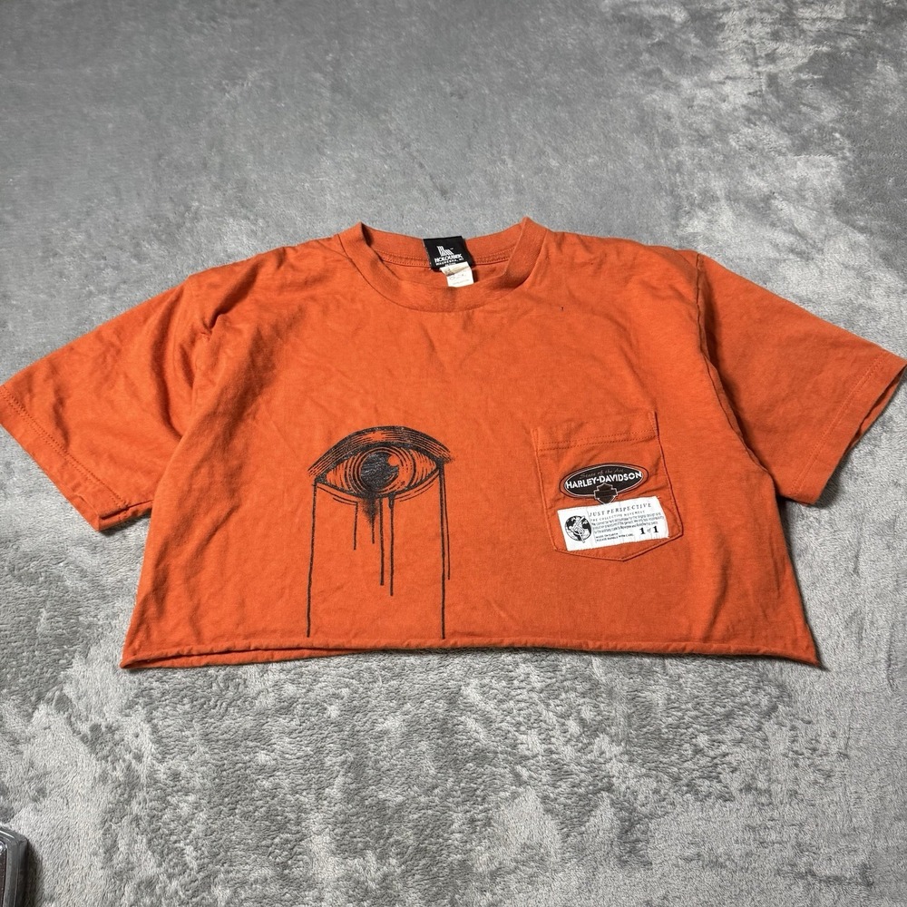 VTG 2001 Harley Davidson JUST PERSPECTIVE Womens‎ Upcycled Vintage Shirt Size L